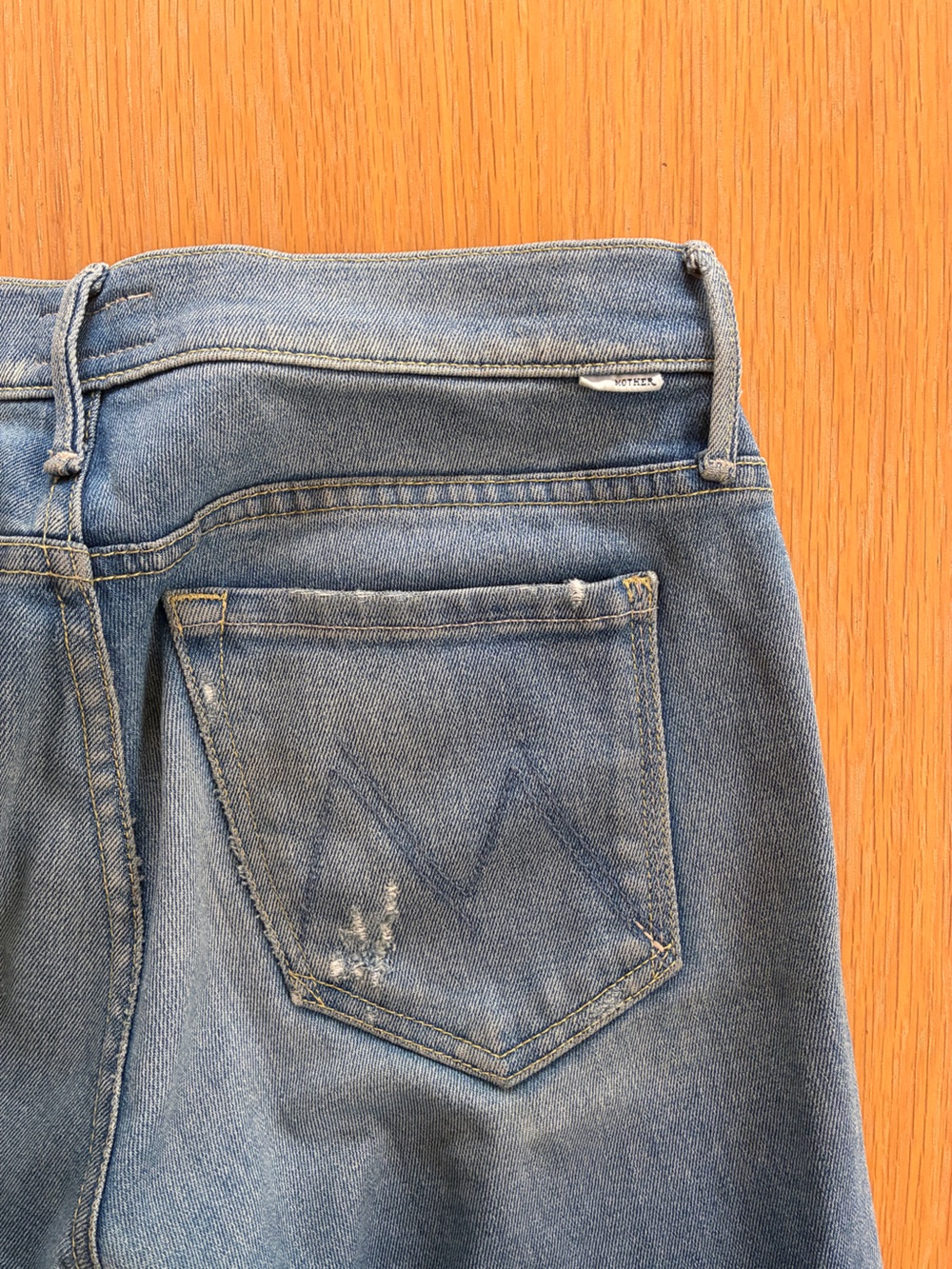 Mother-The Rascal-Blue-Straight-Leg-Denim-Jeans-Classic-Preppy-26 - Picture 5 of 11